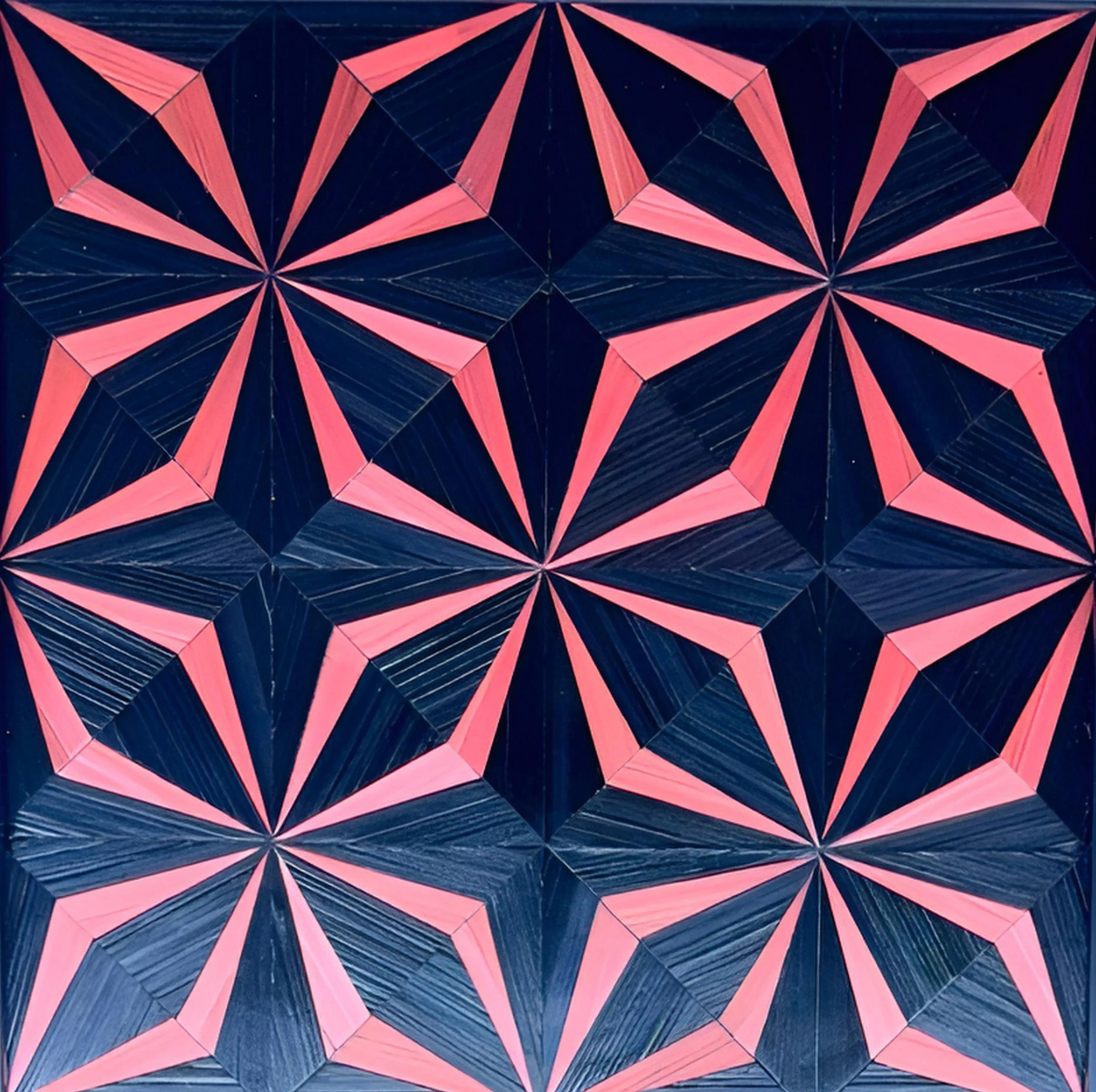 Détail macro de Kaléidoscope, brins de paille de seigle posés un par un
