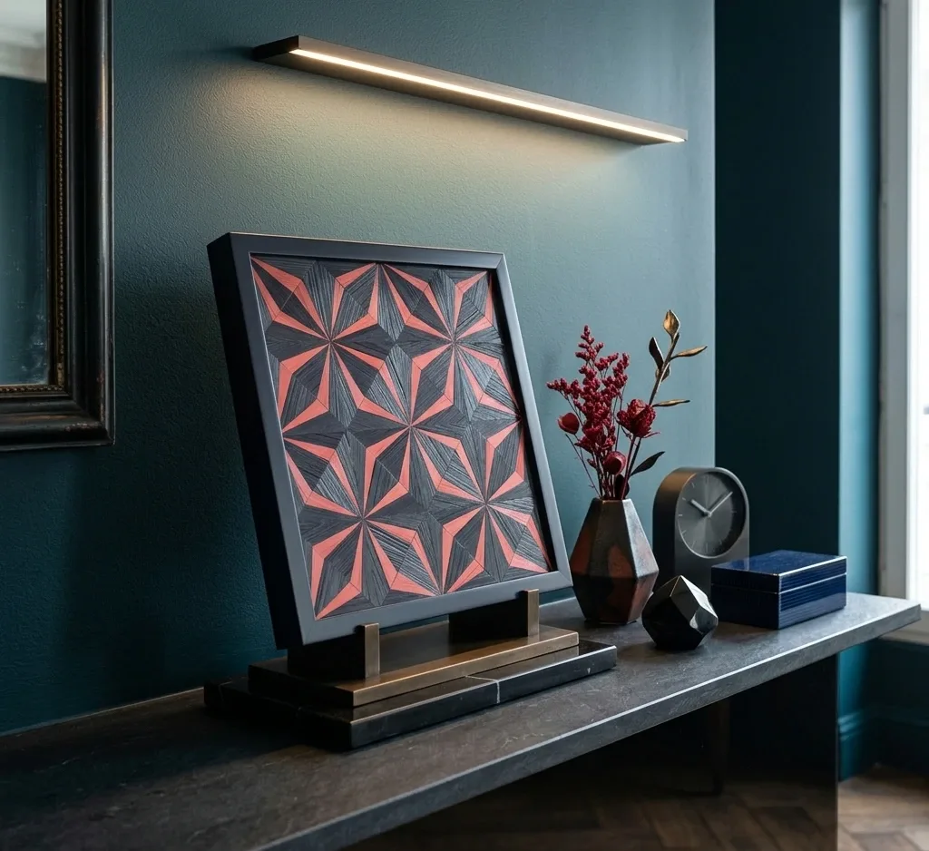 Kaléidoscope mis en scène dans un intérieur